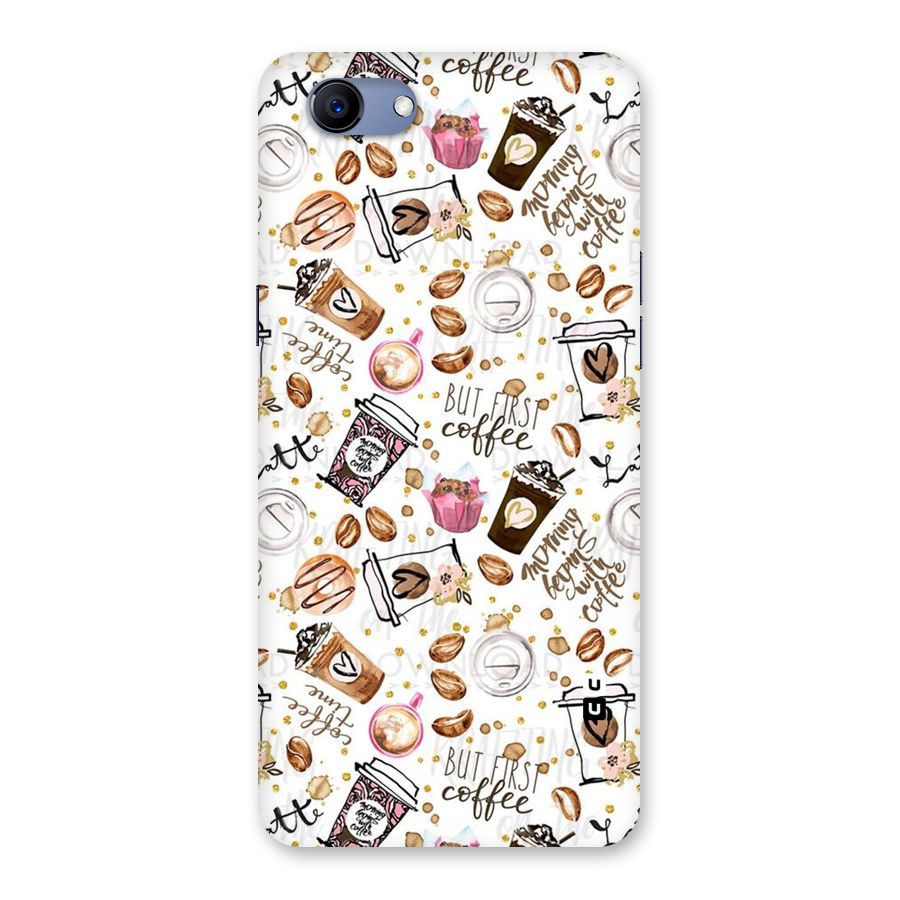 Coffee Pattern Back Case for Oppo Realme 1