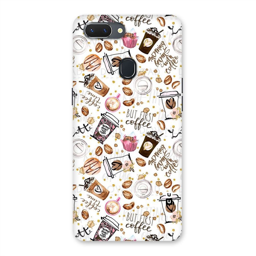 Coffee Pattern Back Case for Oppo Realme 2