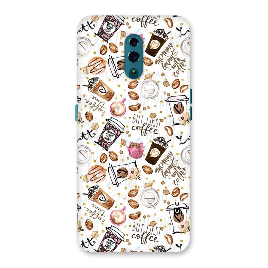 Coffee Pattern Back Case for Oppo Reno