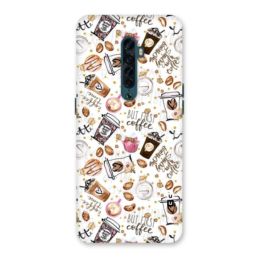 Coffee Pattern Back Case for Oppo Reno2