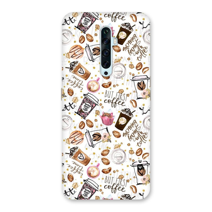 Coffee Pattern Back Case for Oppo Reno2 Z