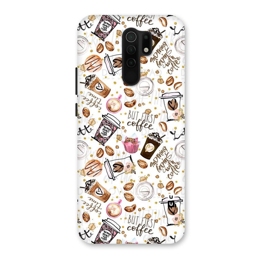 Coffee Pattern Back Case for Poco M2
