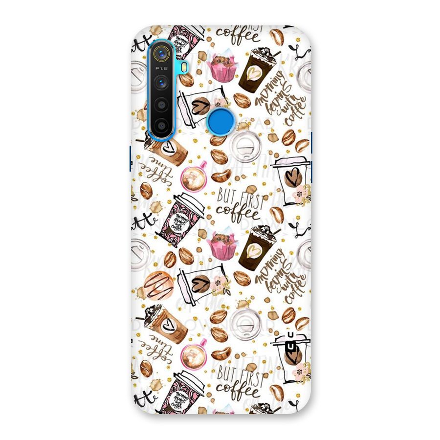 Coffee Pattern Back Case for Realme 5