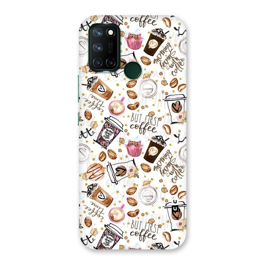 Coffee Pattern Back Case for Realme 7i