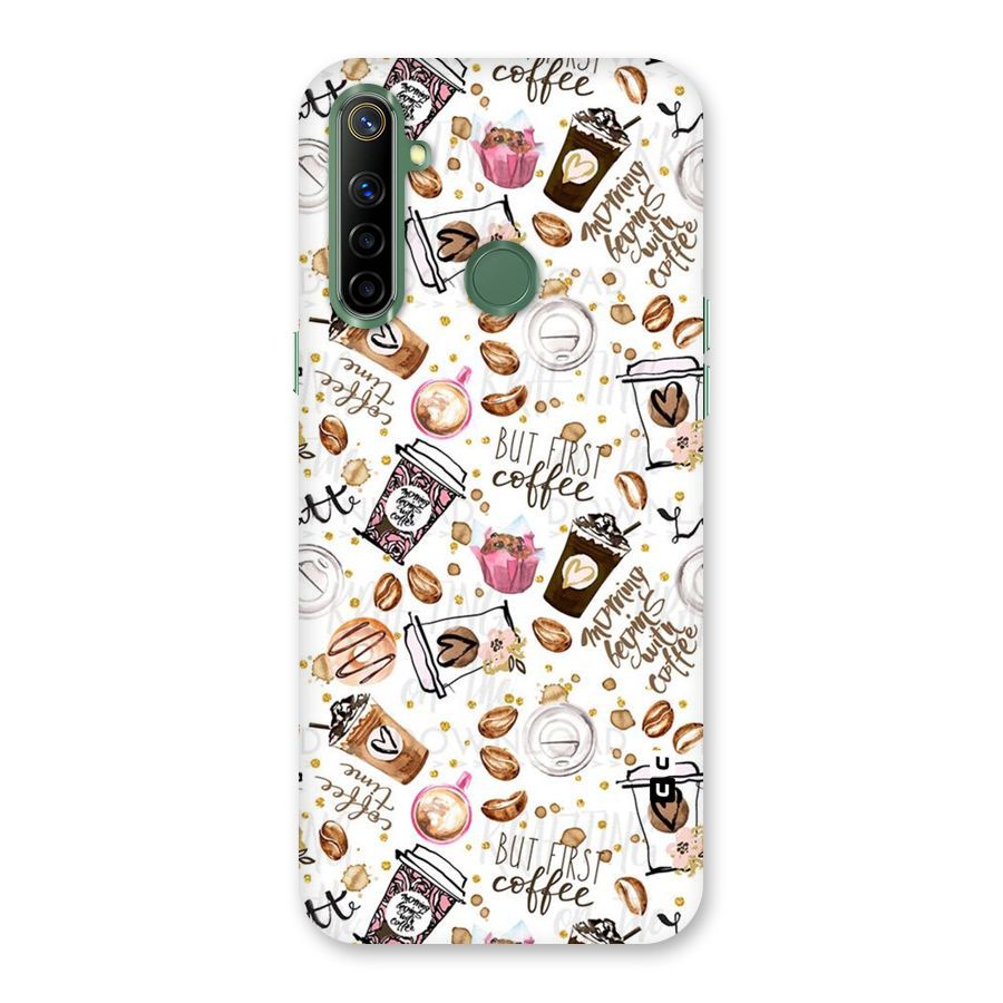 Coffee Pattern Back Case for Realme Narzo 10