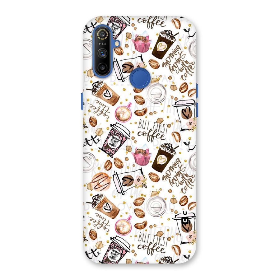 Coffee Pattern Back Case for Realme Narzo 10A