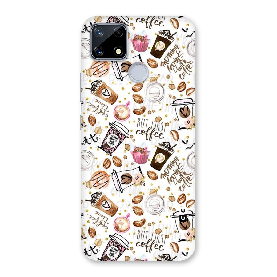 Coffee Pattern Back Case for Realme Narzo 20