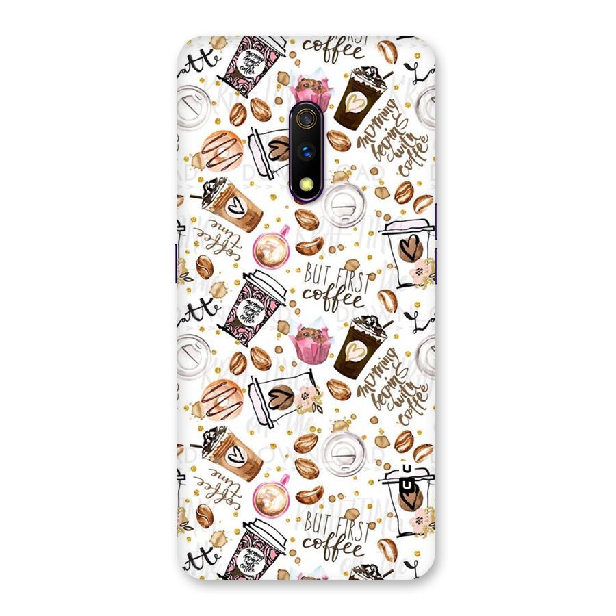 Coffee Pattern Back Case for Realme X
