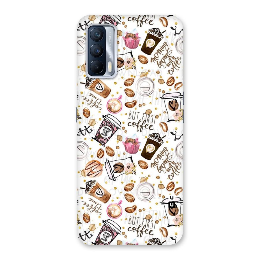 Coffee Pattern Back Case for Realme X7