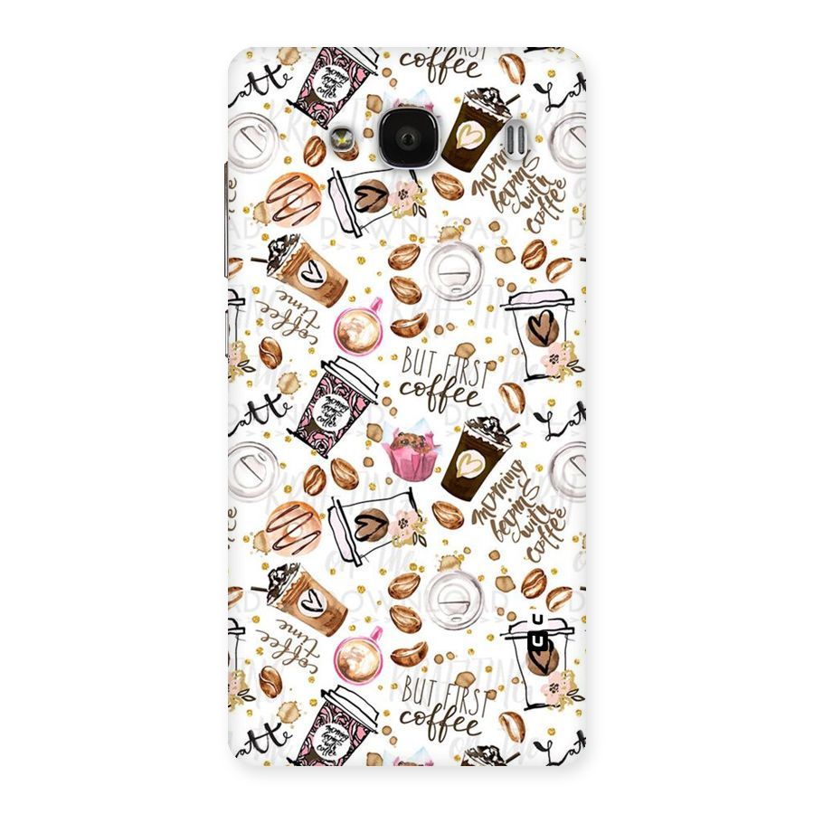 Coffee Pattern Back Case for Redmi 2 Prime