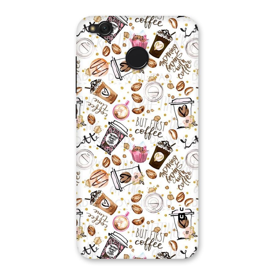 Coffee Pattern Back Case for Redmi 4