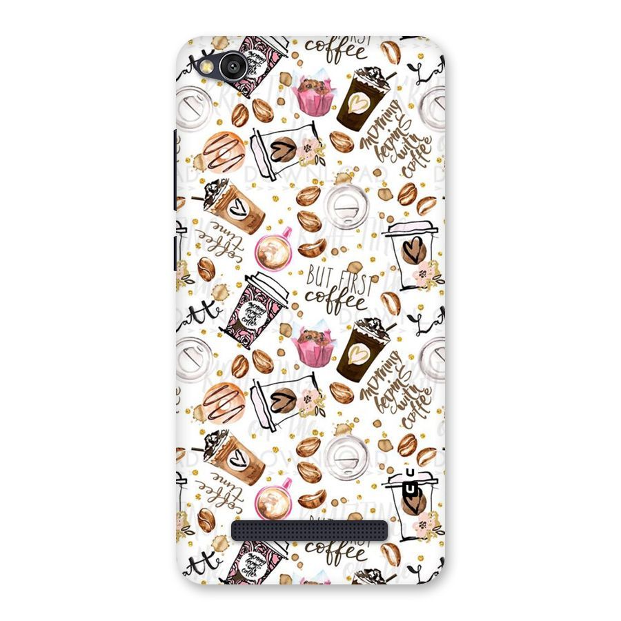 Coffee Pattern Back Case for Redmi 4A