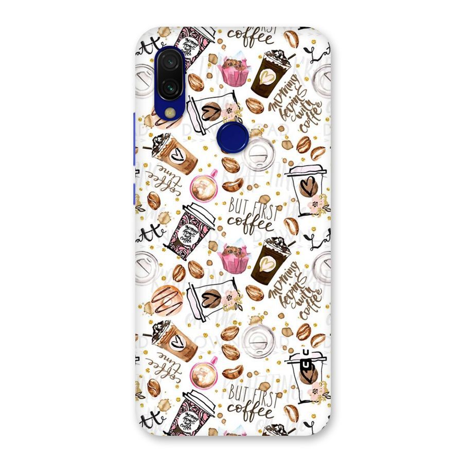 Coffee Pattern Back Case for Redmi 7