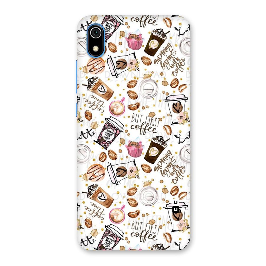 Coffee Pattern Back Case for Redmi 7A