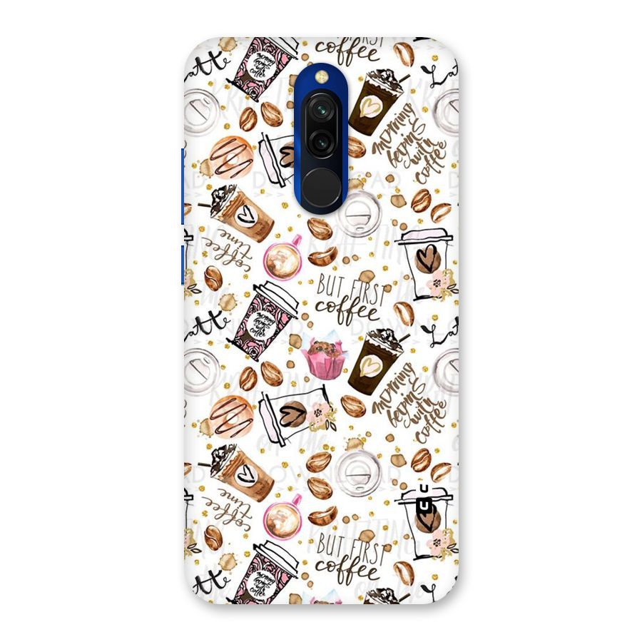 Coffee Pattern Back Case for Redmi 8