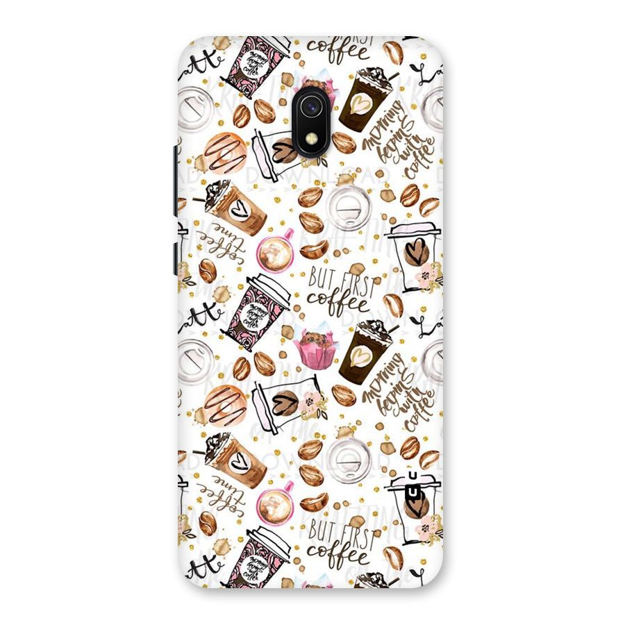 Coffee Pattern Back Case for Redmi 8A