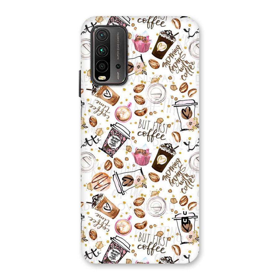 Coffee Pattern Back Case for Redmi 9 Power