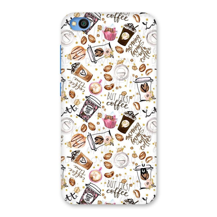 Coffee Pattern Back Case for Redmi Go