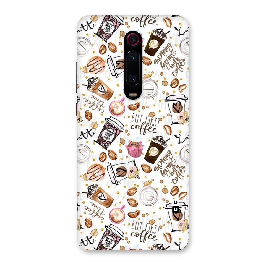 Coffee Pattern Back Case for Redmi K20