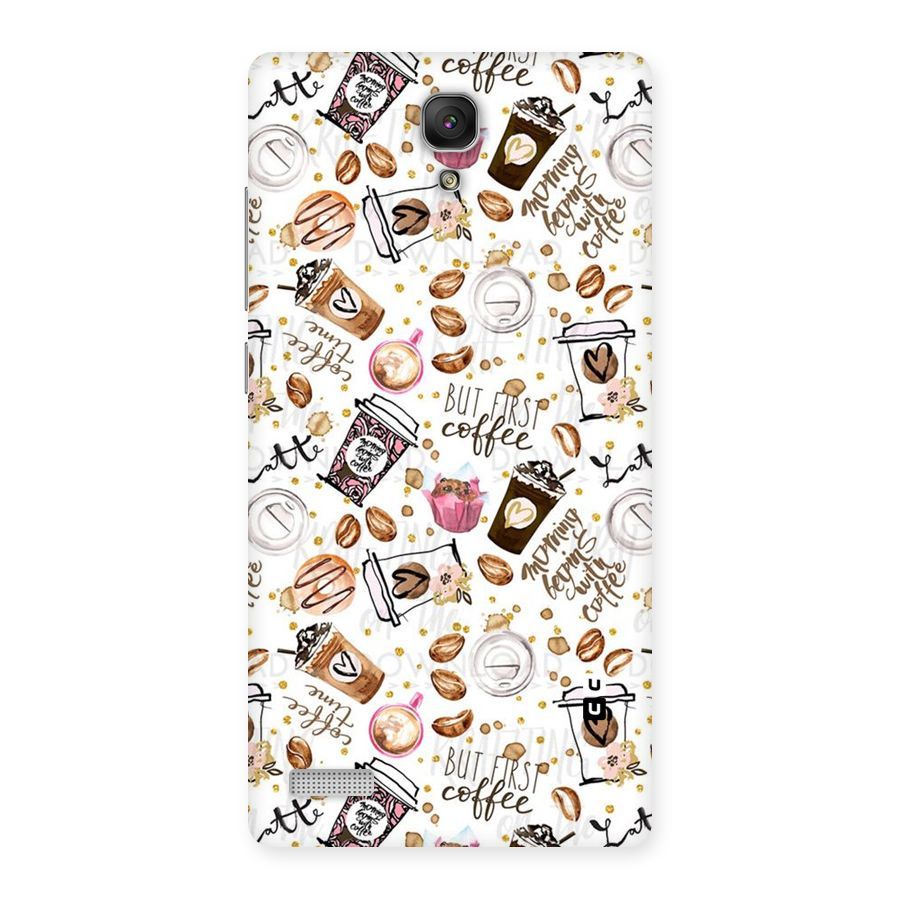 Coffee Pattern Back Case for Redmi Note Prime