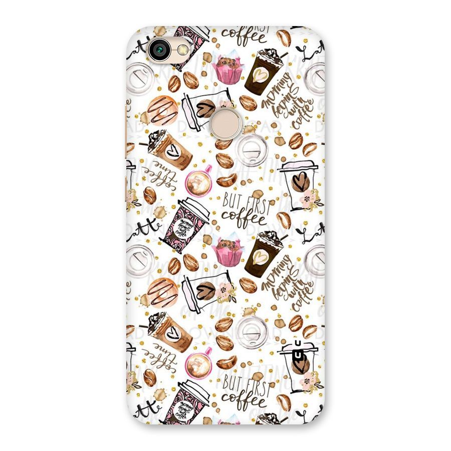 Coffee Pattern Back Case for Redmi Y1 2017