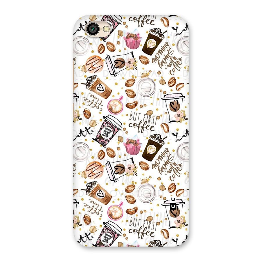 Coffee Pattern Back Case for Redmi Y1 Lite