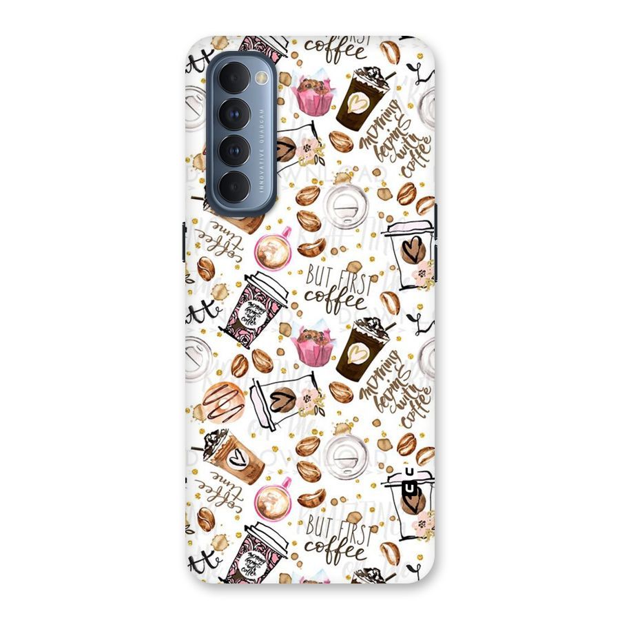 Coffee Pattern Back Case for Reno4 Pro