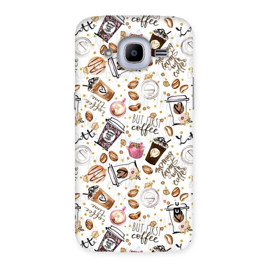 Coffee Pattern Back Case for Samsung Galaxy J2 2016