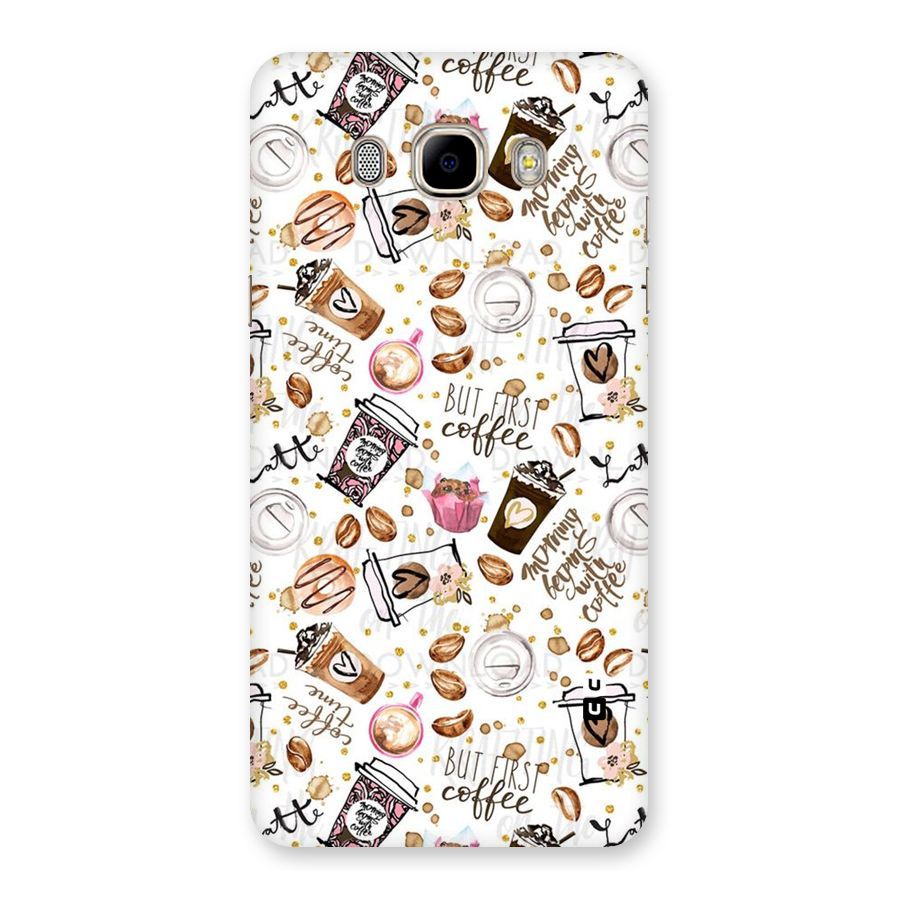 Coffee Pattern Back Case for Samsung Galaxy J7 2016