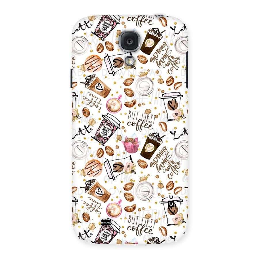 Coffee Pattern Back Case for Samsung Galaxy S4