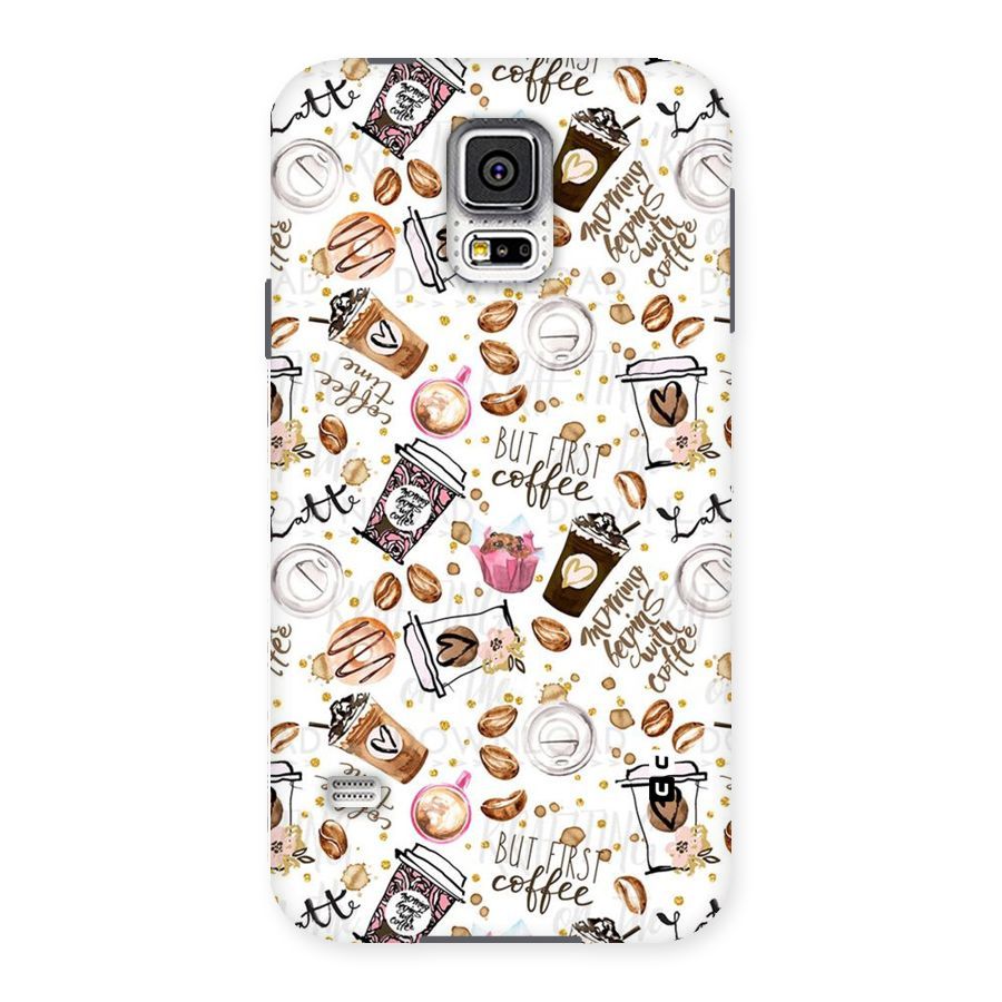 Coffee Pattern Back Case for Samsung Galaxy S5