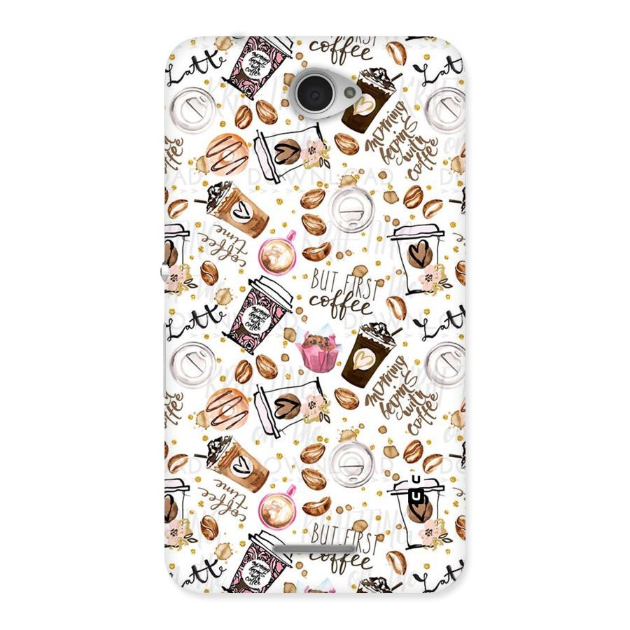 Coffee Pattern Back Case for Sony Xperia E4