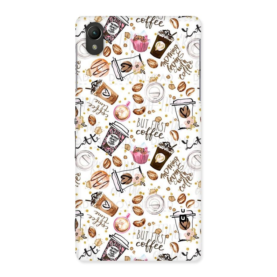 Coffee Pattern Back Case for Sony Xperia Z2