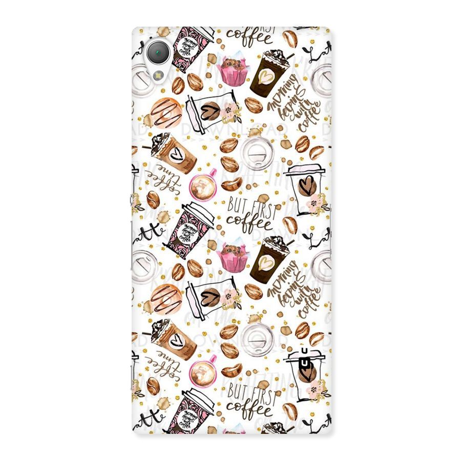 Coffee Pattern Back Case for Sony Xperia Z3