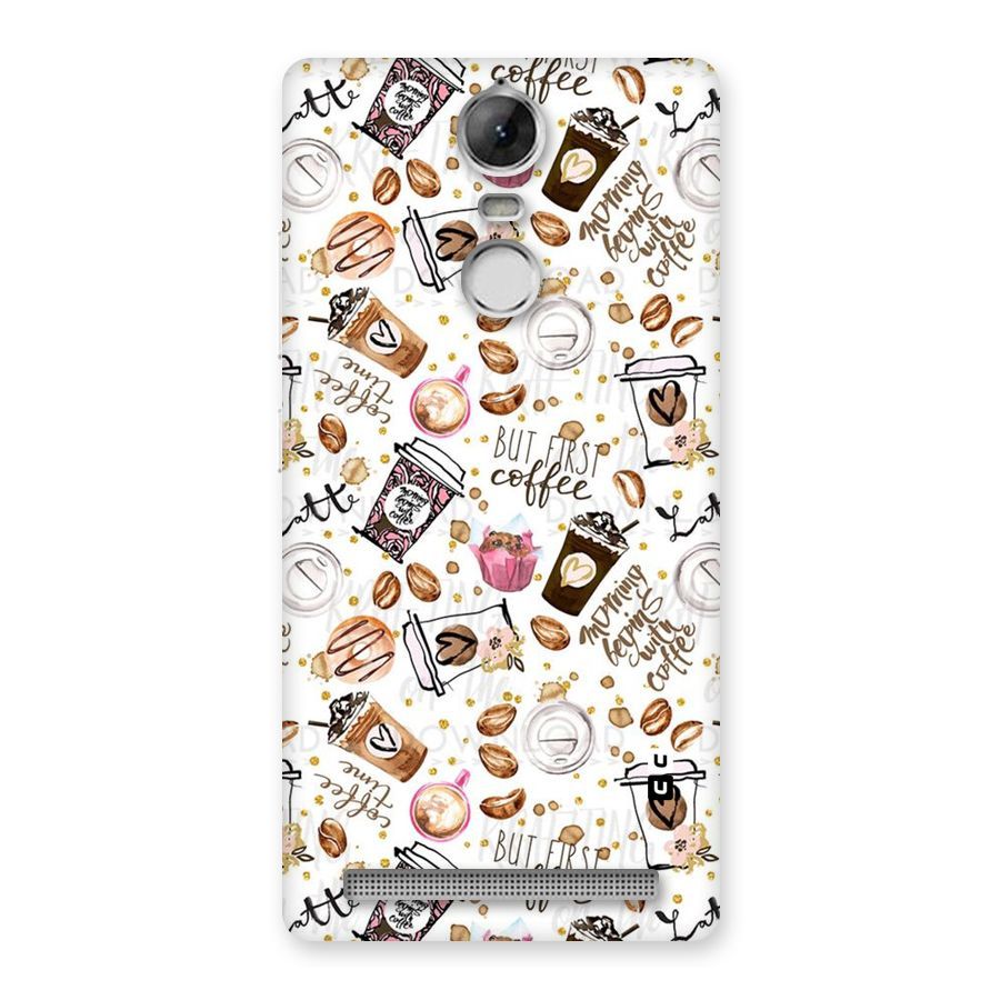 Coffee Pattern Back Case for Vibe K5 Note