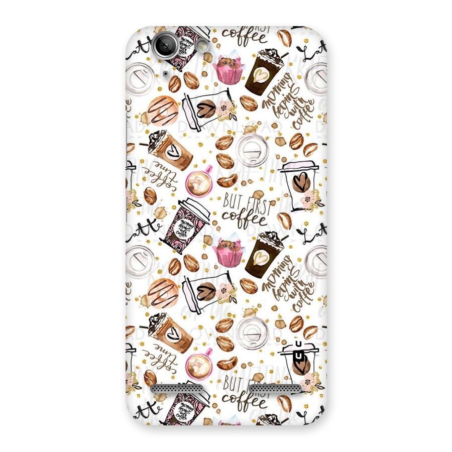 Coffee Pattern Back Case for Vibe K5 Plus