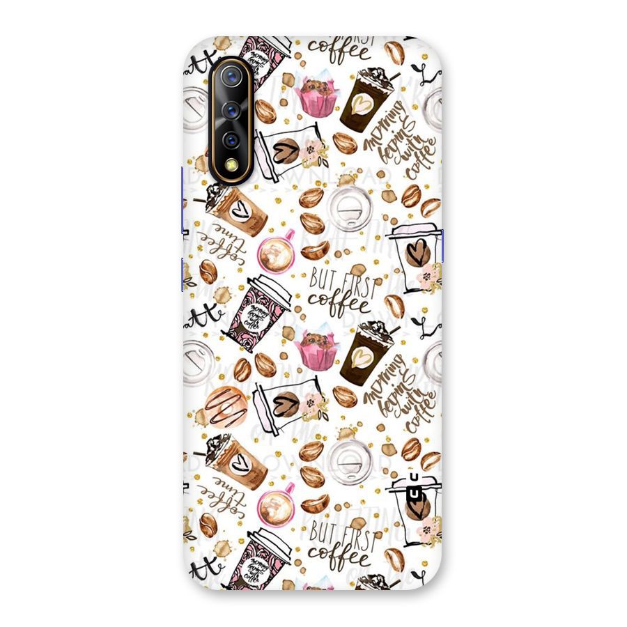 Coffee Pattern Back Case for Vivo S1