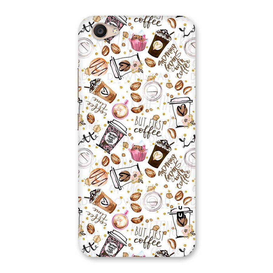Coffee Pattern Back Case for Vivo V5 Plus