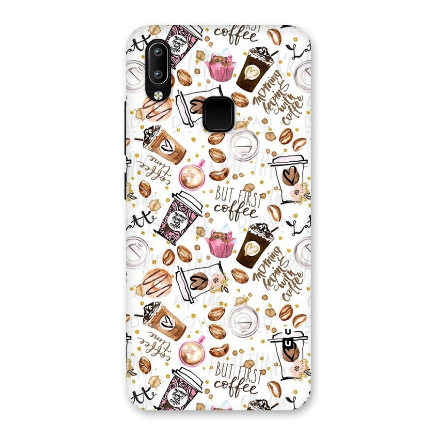 Coffee Pattern Back Case for Vivo Y93