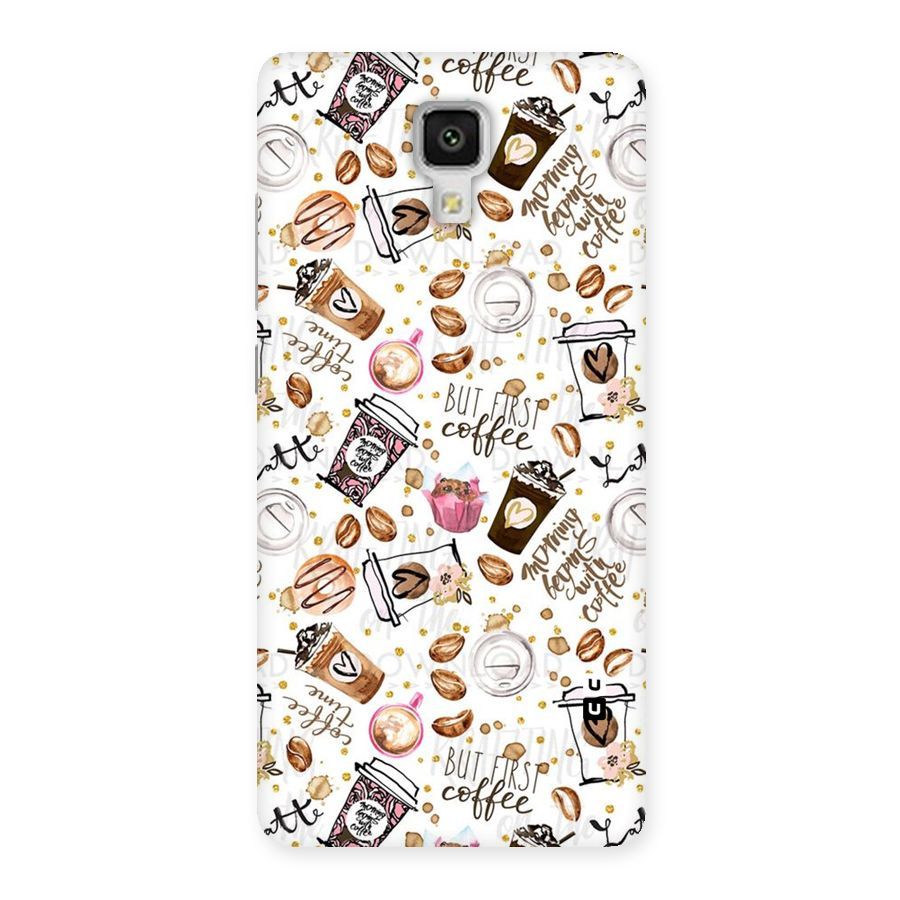 Coffee Pattern Back Case for Xiaomi Mi 4