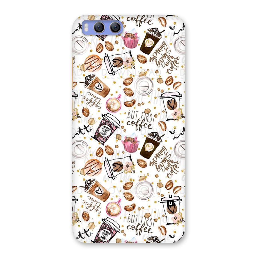 Coffee Pattern Back Case for Xiaomi Mi 6