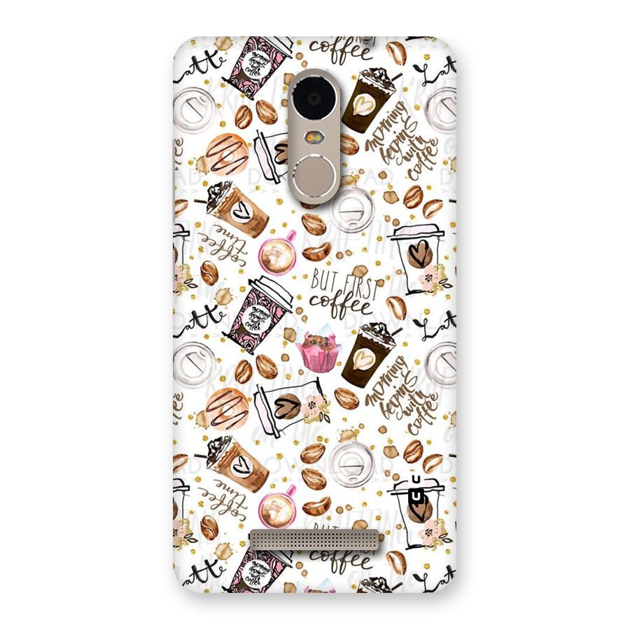 Coffee Pattern Back Case for Xiaomi Redmi Note 3