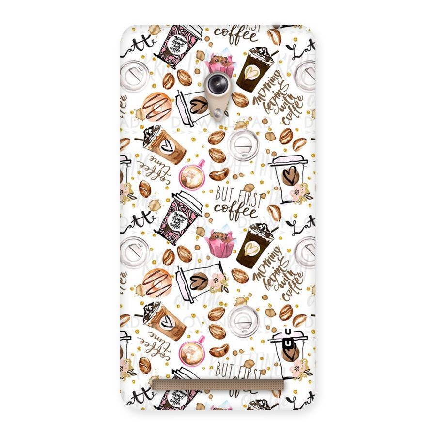 Coffee Pattern Back Case for Zenfone 6
