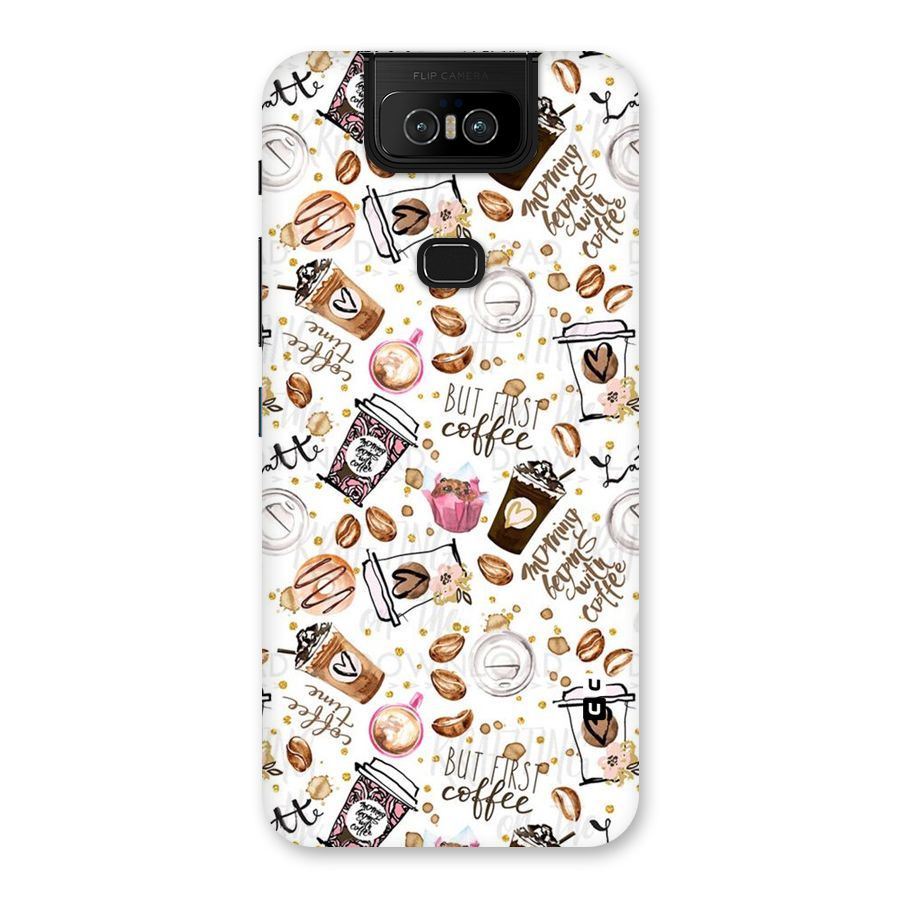 Coffee Pattern Back Case for Zenfone 6z
