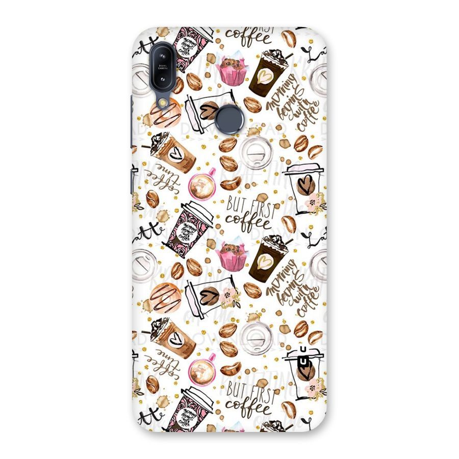 Coffee Pattern Back Case for Zenfone Max M2