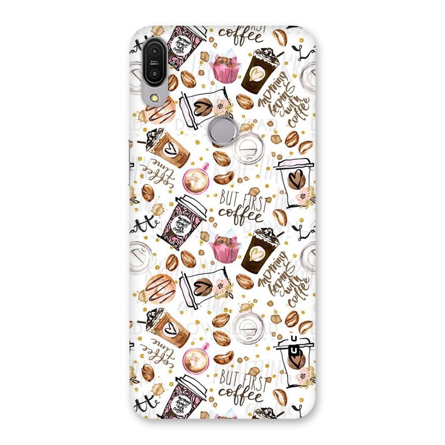 Coffee Pattern Back Case for Zenfone Max Pro M1