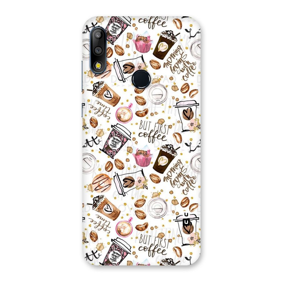 Coffee Pattern Back Case for Zenfone Max Pro M2