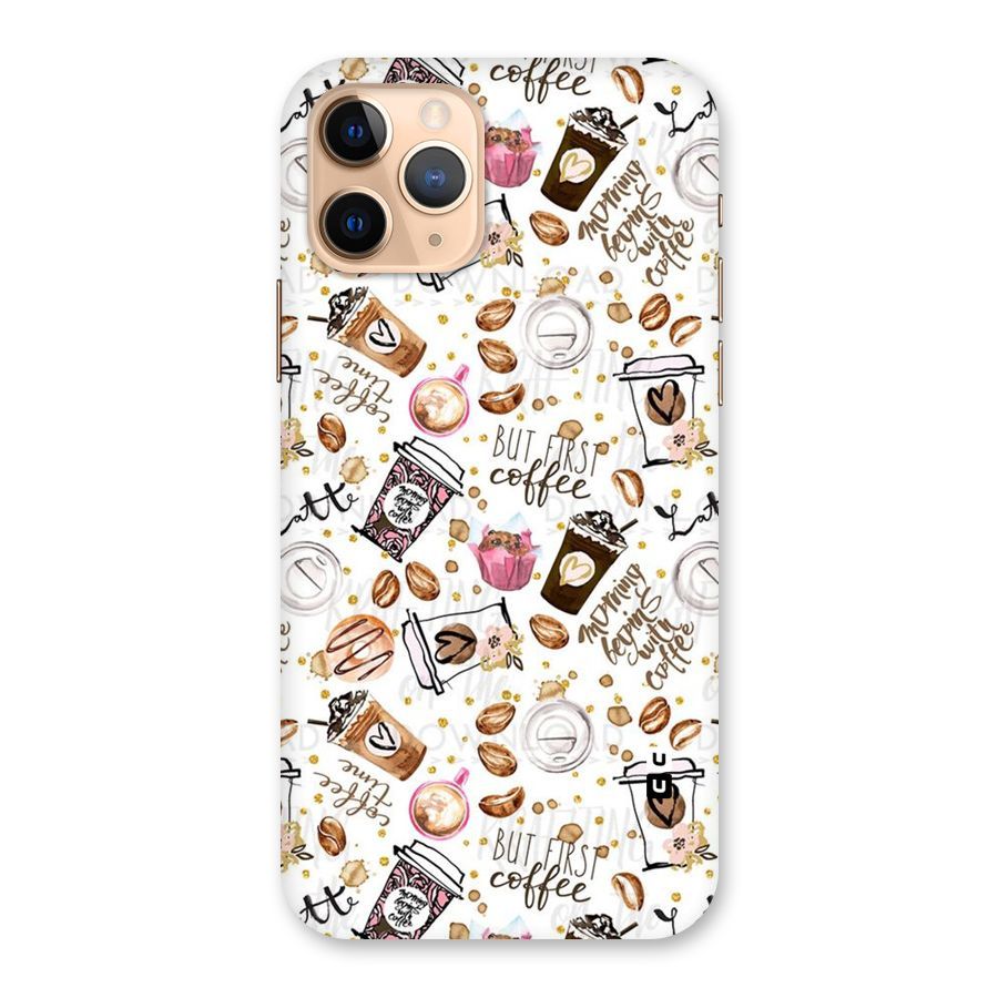 Coffee Pattern Back Case for iPhone 11 Pro
