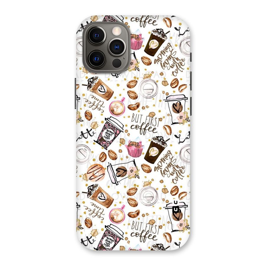 Coffee Pattern Back Case for iPhone 12 Pro