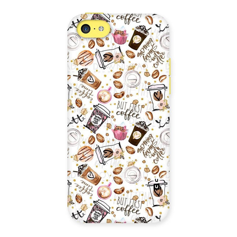 Coffee Pattern Back Case for iPhone 5C